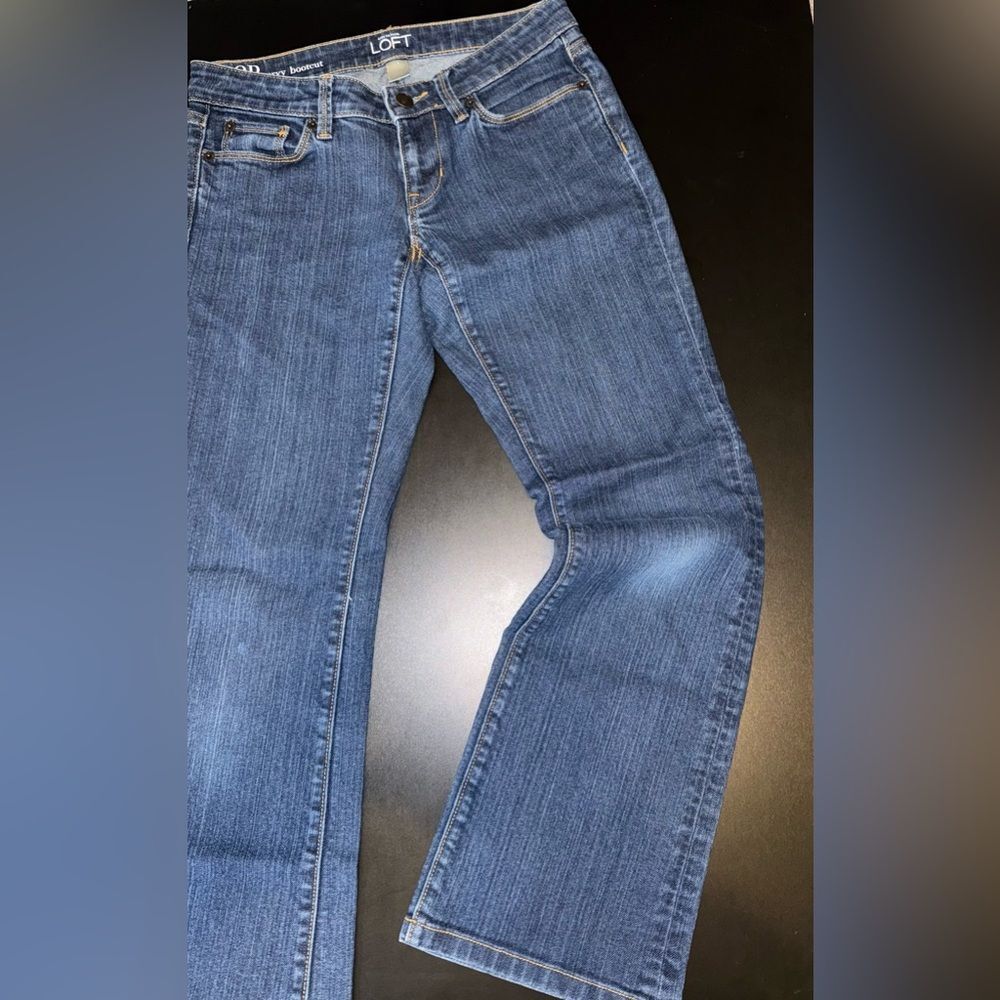Ann Taylor LOFT Curvy Bootcut Indigo blue Jeans 8P